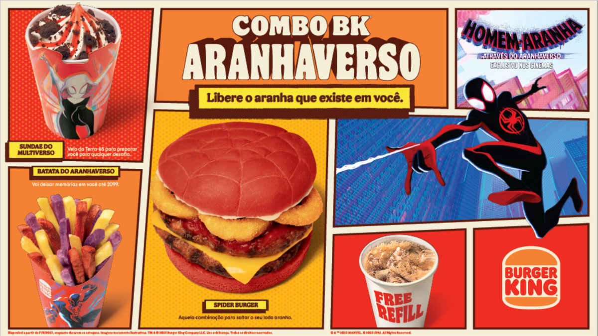 Burger King e Sony Pictures lançam o Combo BK Aranhaverso